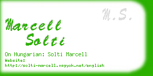 marcell solti business card